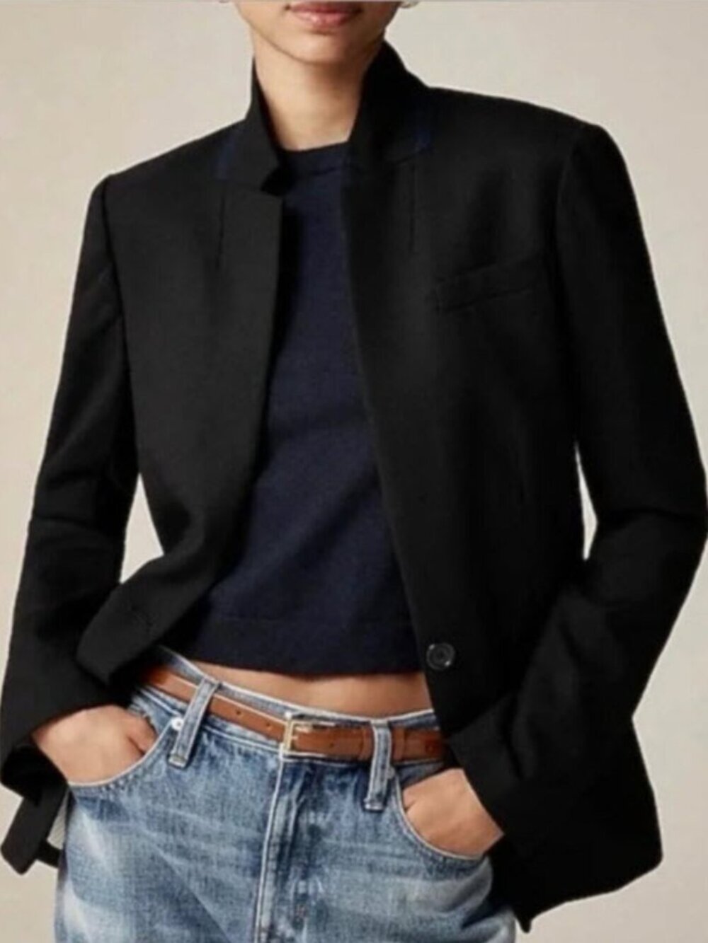 Classic Black wool j crew regent blazer size 2